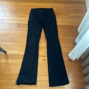 7 for all mankind black boot cut jeans size 25